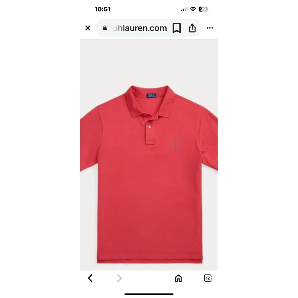 Polo Ralph‎ Lauren Shirt Men's Size XL  ,Orange, 100% Cotton Short Sleeve Shirt